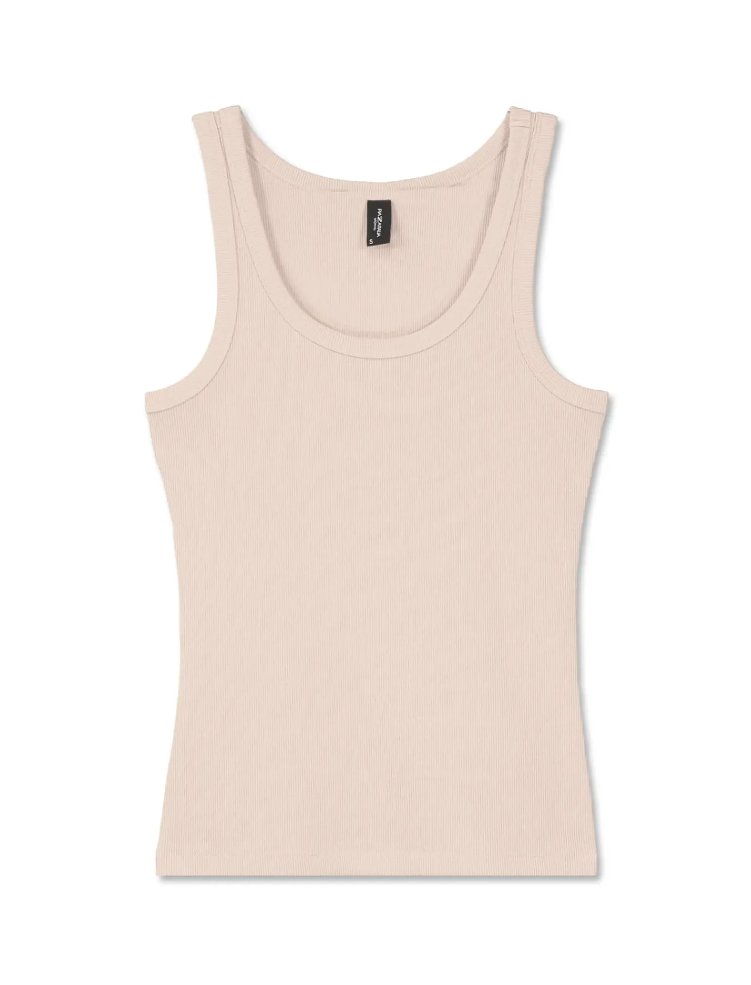 Donna Piazza Italia Donna|T-Shirt E Top<Top in cotone elastico, lavorazione a coste vestibilità slim - Sabbia