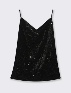 Donna Piazza Italia T-Shirt E Top<Top in paillettes -