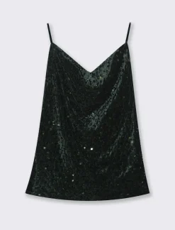 Donna Piazza Italia T-Shirt E Top<Top in paillettes -