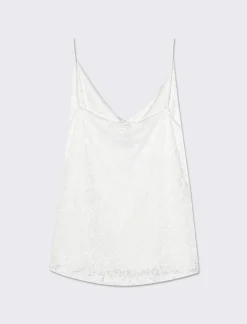 Donna Piazza Italia T-Shirt E Top<Top in pizzo con bretelle da donna - latte