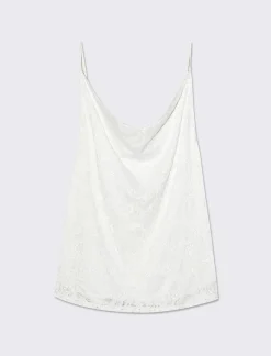 Donna Piazza Italia T-Shirt E Top<Top in pizzo con bretelle da donna - latte