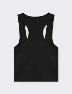 Donna Piazza Italia Donna<Top in rib vogatore crop e slim fit -