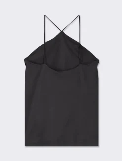 Donna Piazza Italia T-Shirt E Top<Top in tessuto elastico con bretelle incrociate sul davanti -