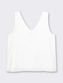 Donna Piazza Italia Donna|T-Shirt E Top<Top scollo a v morbido. vestibilità regular - latte