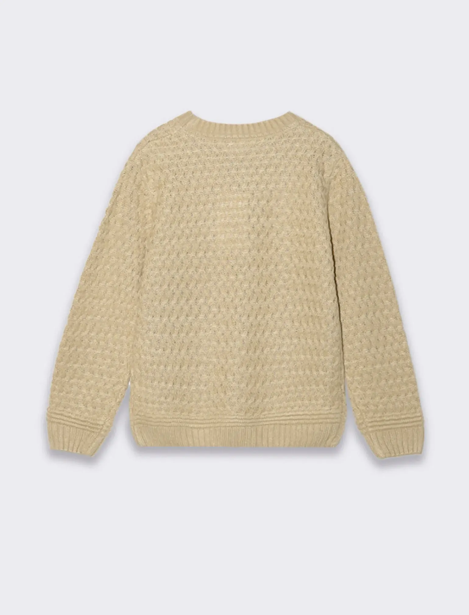 Bambino Piazza Italia Bambino|Maglieria<Tricot tinta unita modello girocollo da bambino con lavorazione a intrecci -