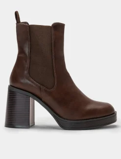 Donna Piazza Italia Donna|Tronchetti<Tronchetto con punta quadrata e fasce elastiche laterali -