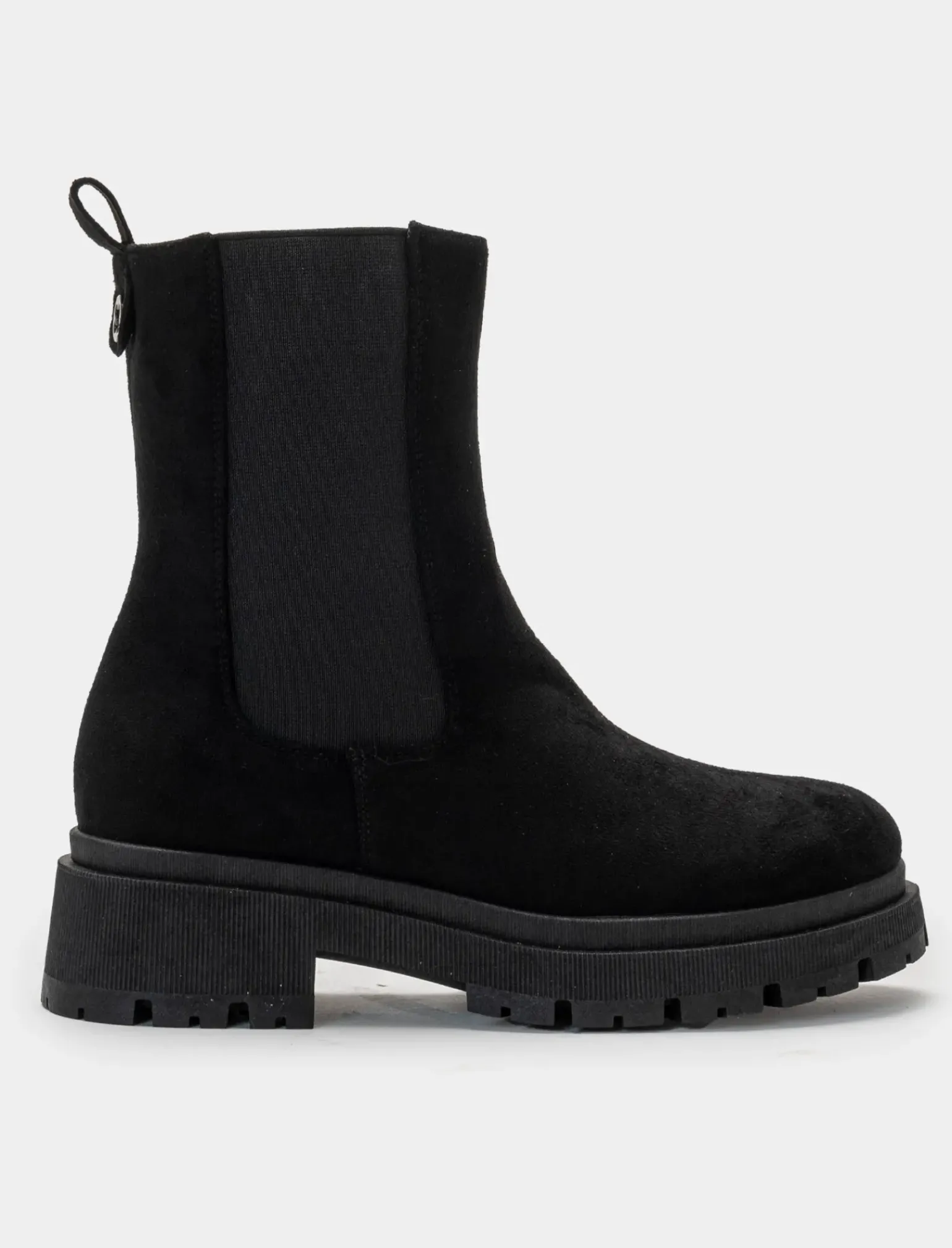 Donna Piazza Italia Tronchetti<Tronchetto in microfibra con fasce elastiche lateriali -