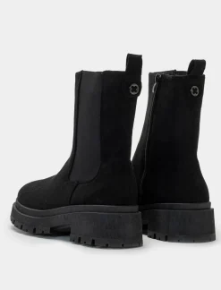 Donna Piazza Italia Tronchetti<Tronchetto in microfibra con fasce elastiche lateriali -