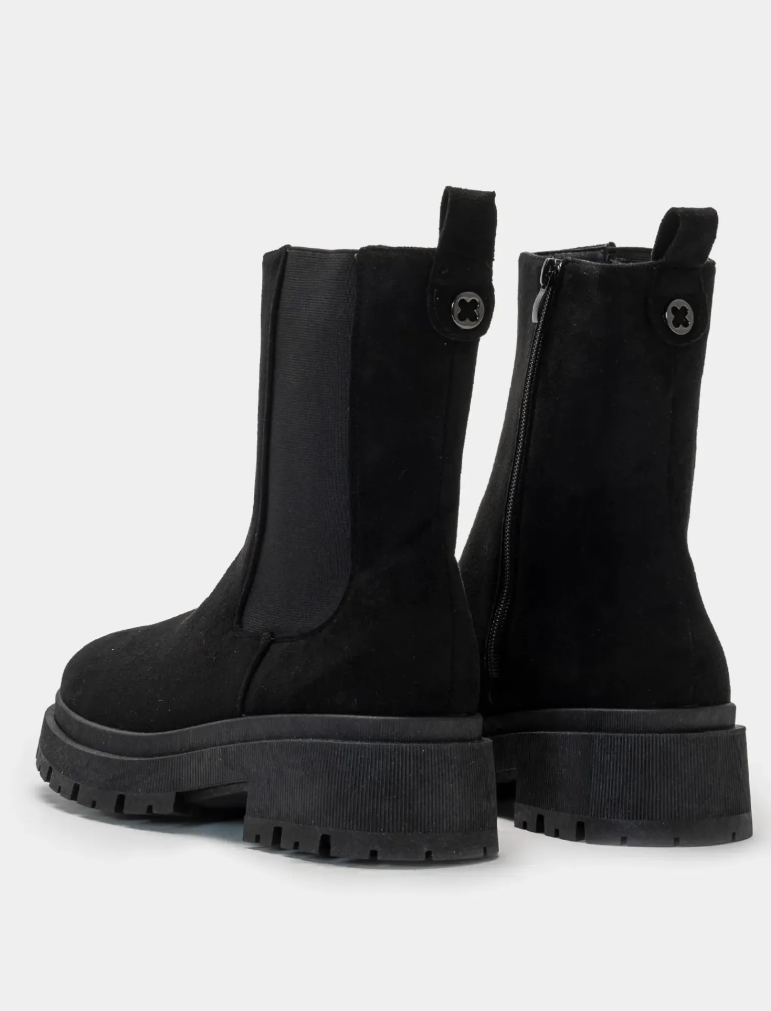 Donna Piazza Italia Tronchetti<Tronchetto in microfibra con fasce elastiche lateriali -