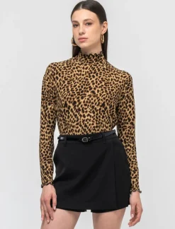 Donna Piazza Italia Donna|Maglieria<T-shirt a collo alto stampata a manica lunga - var 1