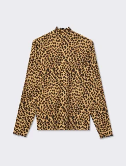 Donna Piazza Italia Donna|Maglieria<T-shirt a collo alto stampata a manica lunga - var 1