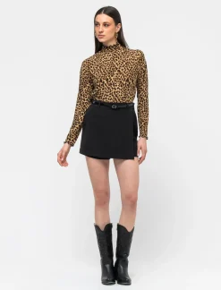 Donna Piazza Italia Donna|Maglieria<T-shirt a collo alto stampata a manica lunga - var 1