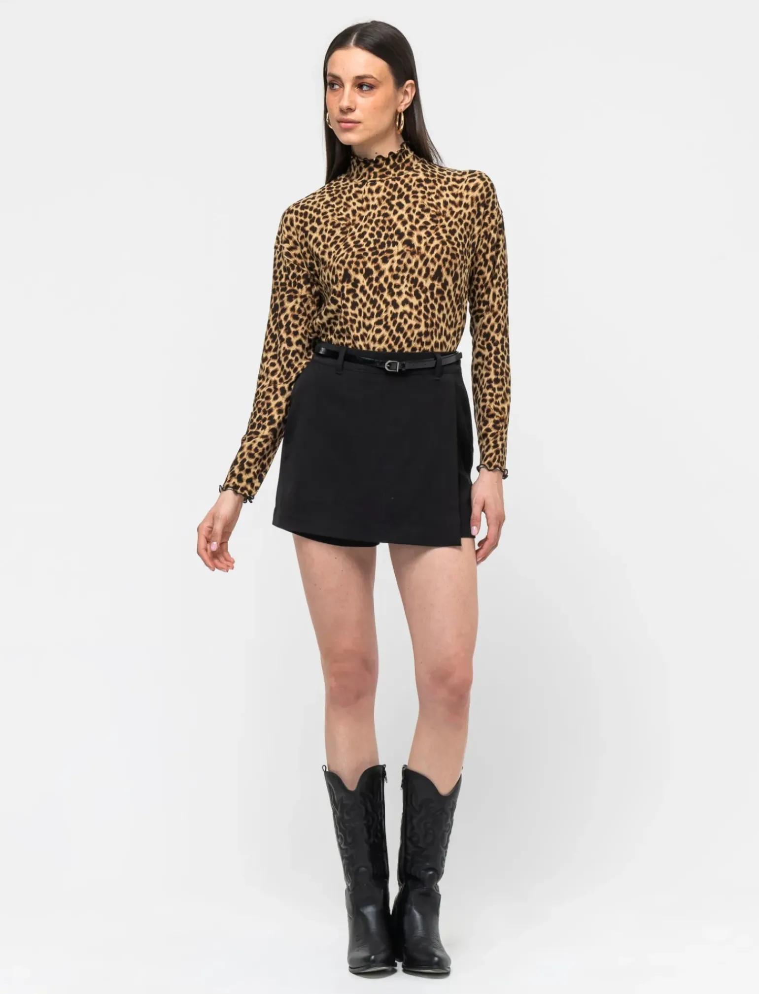 Donna Piazza Italia Donna|Maglieria<T-shirt a collo alto stampata a manica lunga - var 1