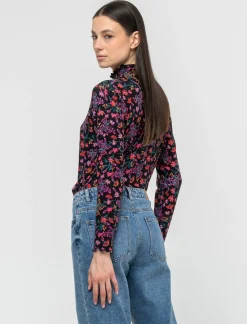 Donna Piazza Italia Donna|Maglieria<T-shirt a collo alto stampata a manica lunga - var 2