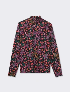 Donna Piazza Italia Donna|Maglieria<T-shirt a collo alto stampata a manica lunga - var 2