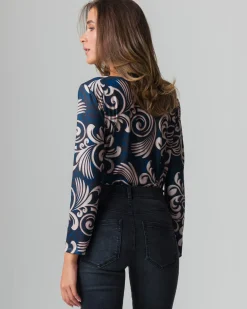 Donna Piazza Italia Donna|Maglieria<T-shirt a manica lunga stampata girocollo - var 1