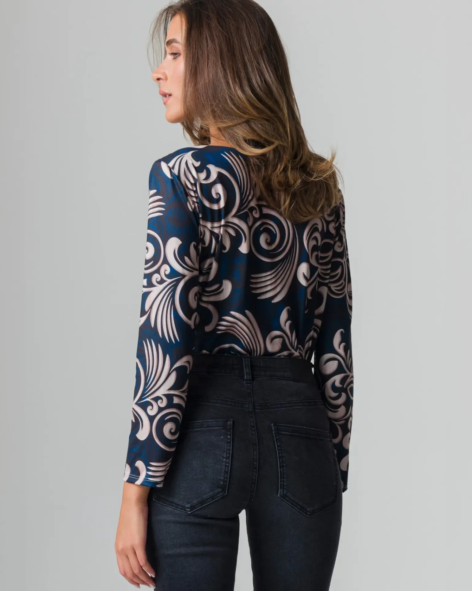 Donna Piazza Italia Donna|Maglieria<T-shirt a manica lunga stampata girocollo - var 1