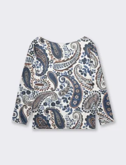 Donna Piazza Italia Donna|Maglieria<T-shirt a manica lunga stampata girocollo - var 2