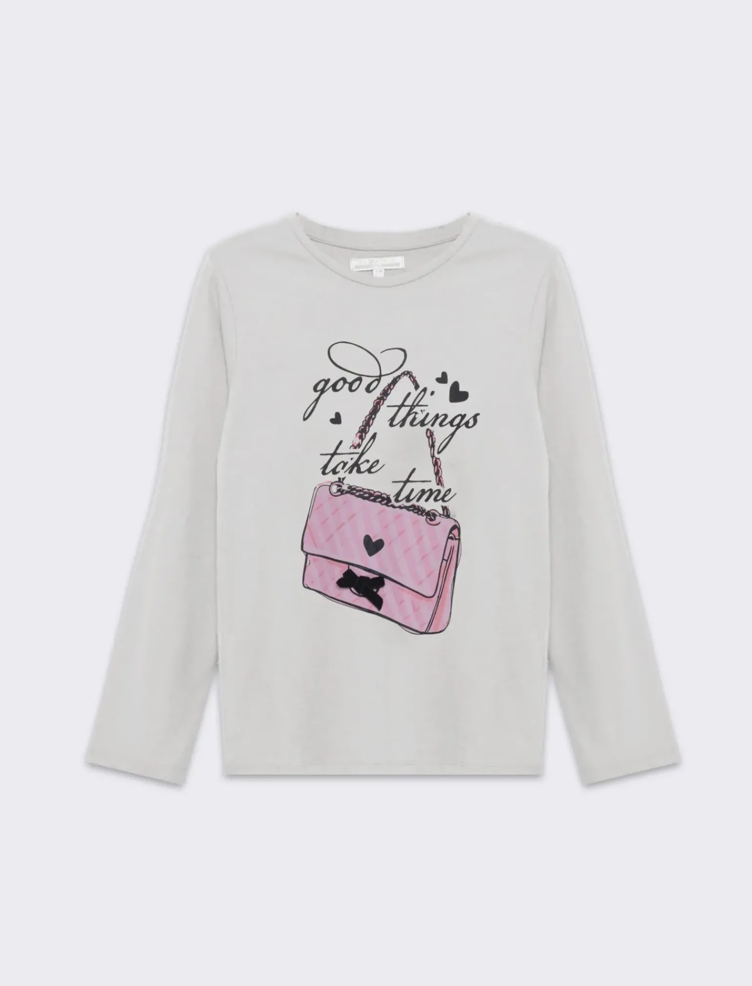 Piazza Italia Bambina|T-Shirt E Top<T-SHIRT BAMBINA MANICA LUNGA CON STAMPA - Bianco sporco