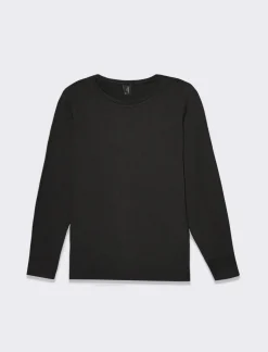 Donna Piazza Italia Donna|Maglieria<T-shirt basica a manica lunga con spacco sul polsino -