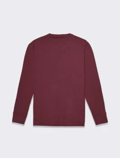 Donna Piazza Italia Donna|Maglieria<T-shirt basica a manica lunga con spacco sul polsino - Lampone