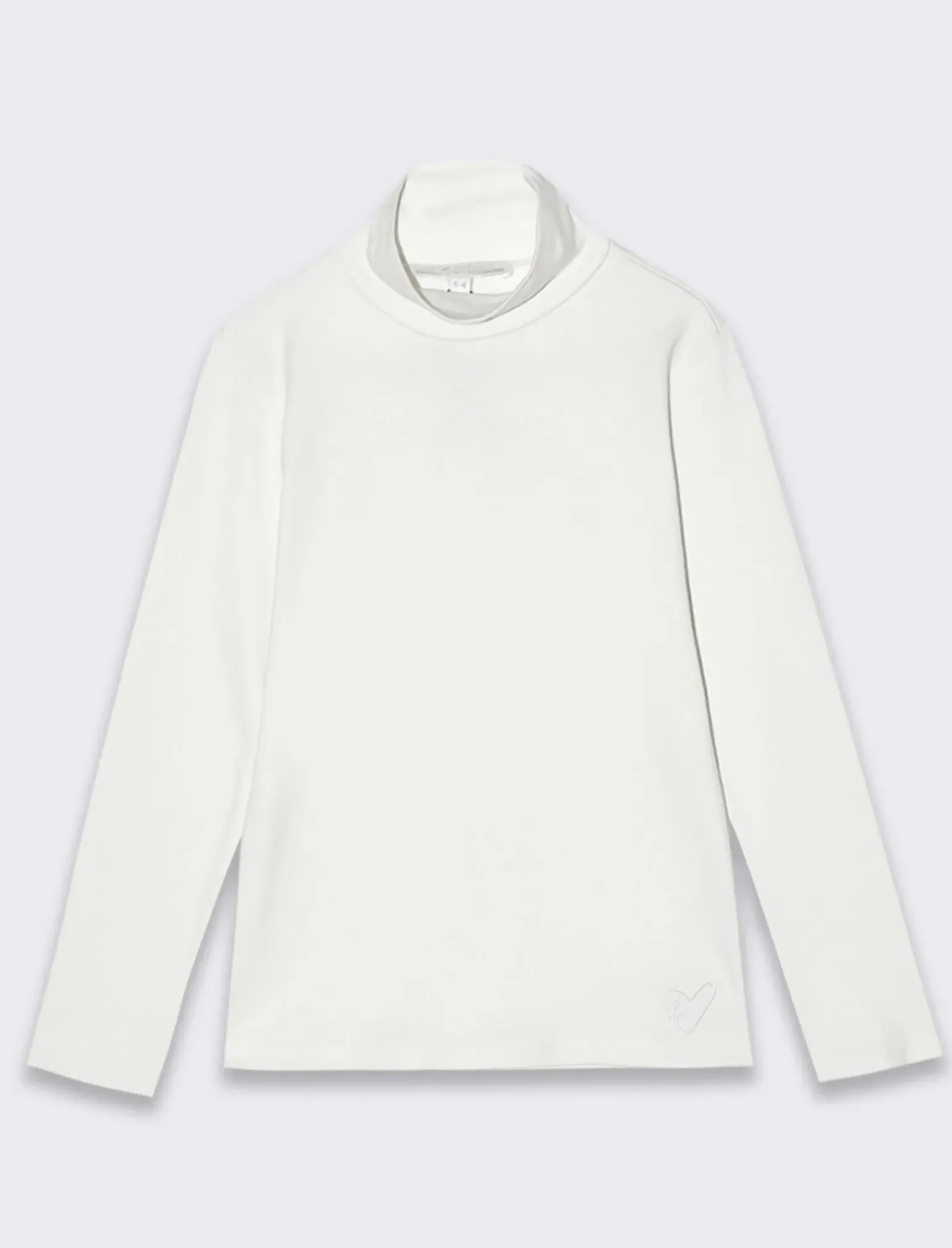 Piazza Italia T-Shirt E Top|T-Shirt E Top<T-shirt collo alto in tessuto interlock da bambina - Bianco