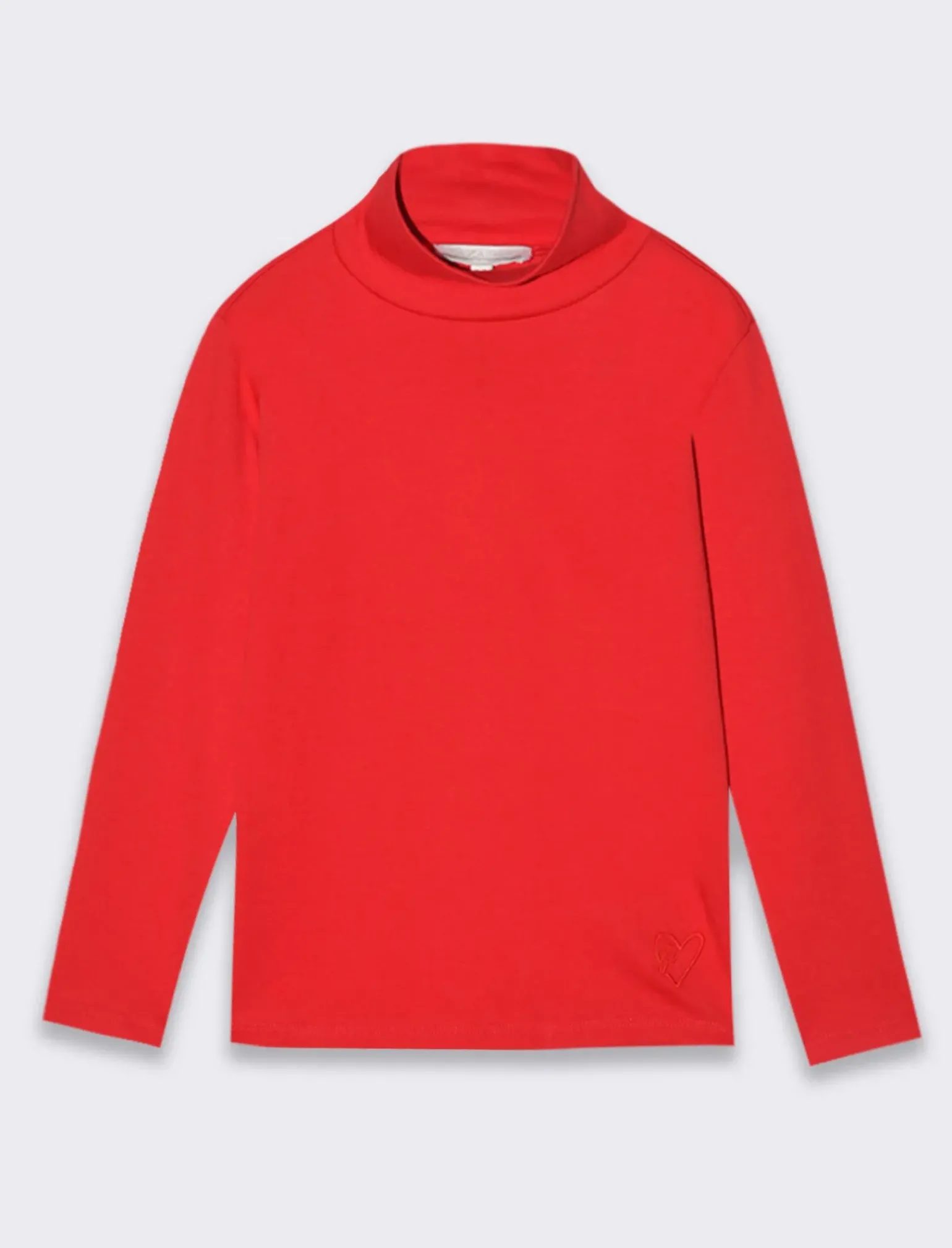 Piazza Italia T-Shirt E Top|T-Shirt E Top<T-shirt collo alto in tessuto interlock da bambina - Rosso