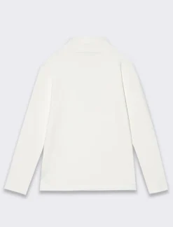 Piazza Italia T-Shirt E Top|T-Shirt E Top<T-shirt collo alto in tessuto interlock da bambina - Bianco sporco