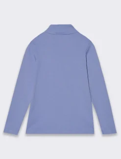 Piazza Italia T-Shirt E Top|T-Shirt E Top<T-shirt collo alto in tessuto interlock da bambina - Azzurro