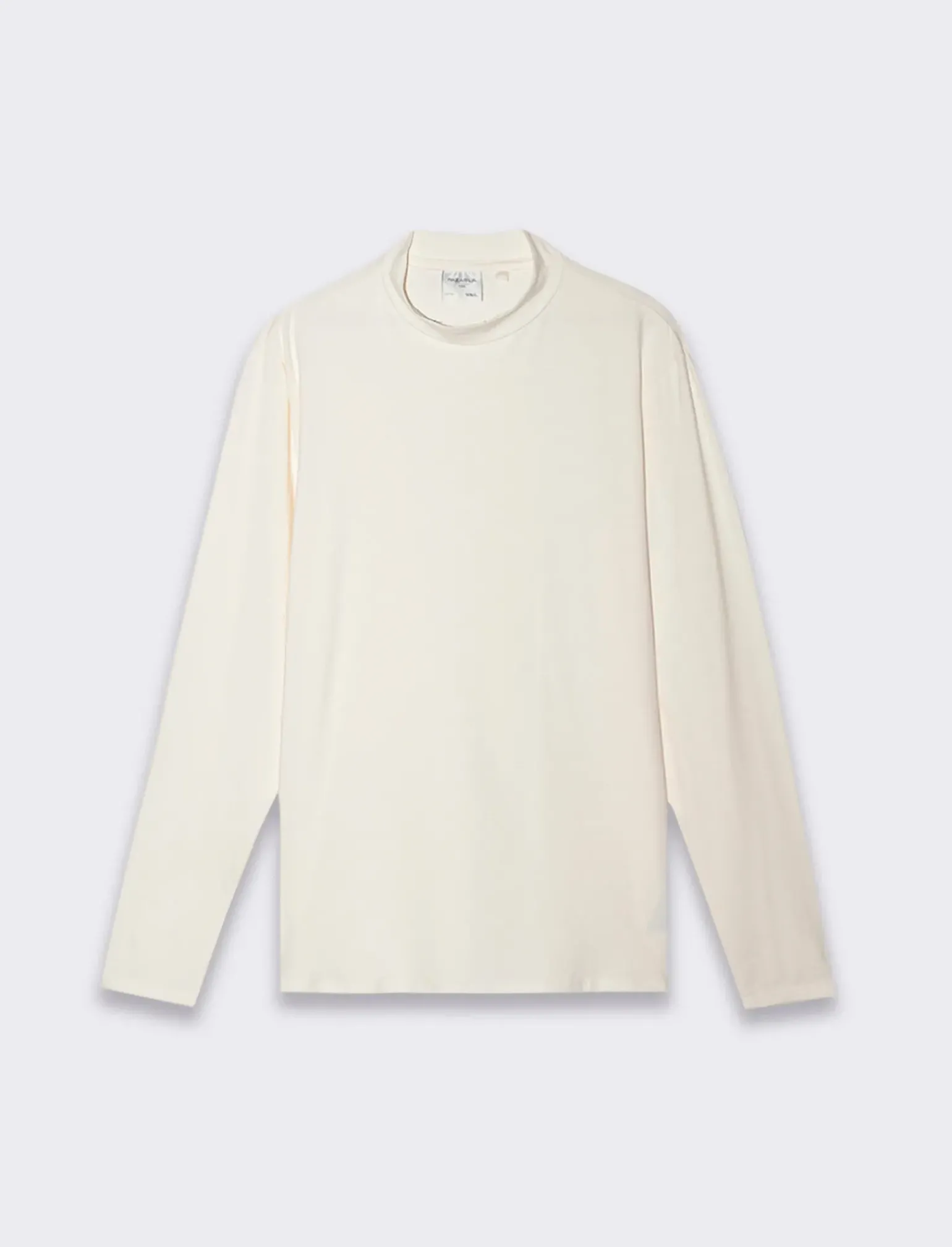 Uomo Piazza Italia Polo E T-Shirt<T-shirt collo alto maniche lunghe slim fit - latte