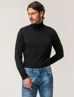 Uomo Piazza Italia Polo E T-Shirt<T-shirt collo alto maniche lunghe slim fit -