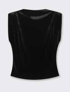 Donna Piazza Italia T-Shirt E Top<T-shirt con manica ad aletta in velluto -