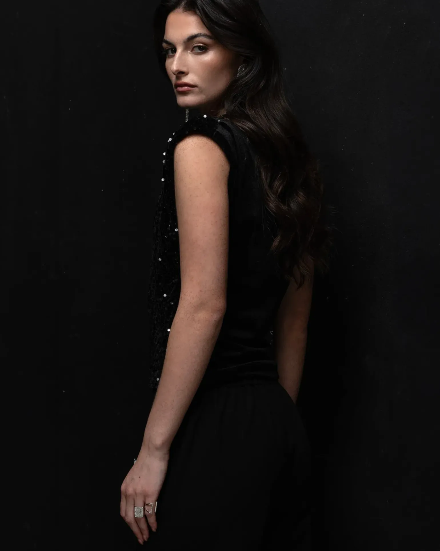 Donna Piazza Italia T-Shirt E Top<Tshirt con spalline in paillettes -