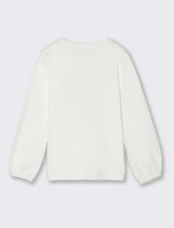 Piazza Italia Bambina|T-Shirt E Top<T-shirt con stampa a borchie da bambina - Bianco sporco