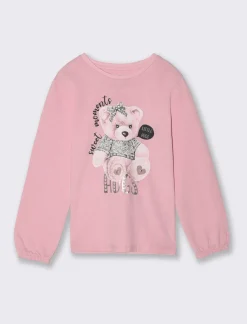 Piazza Italia Bambina|T-Shirt E Top<T-shirt con stampa a borchie da bambina - Rosa