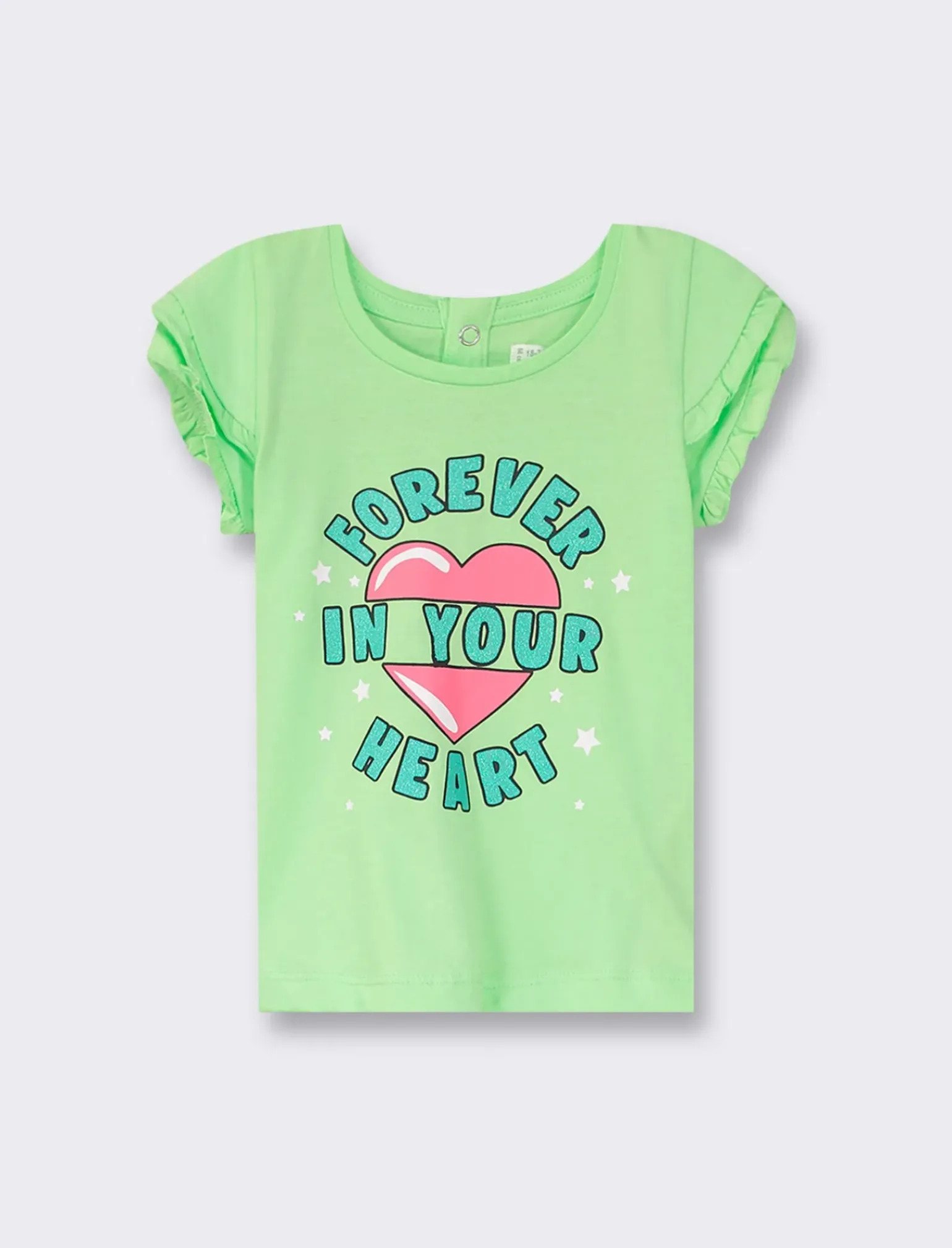 Piazza Italia Neonata<T-shirt con stampa frontale e glitter -