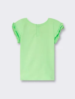 Piazza Italia Neonata<T-shirt con stampa frontale e glitter -
