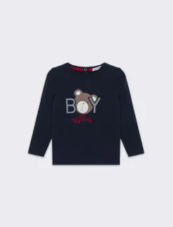 Piazza Italia Neonato|T-Shirt E Top<T-shirt con stampa patch orsetto - Blu