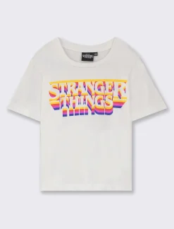 Piazza Italia T-shirt con stampa Stranger things - Bianco Store