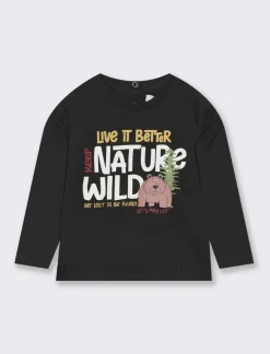 Piazza Italia Neonato|T-Shirt E Top<T-shirt con stampaÂ in jersey peach - Nero