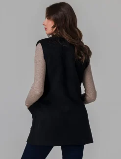 Donna Piazza Italia Donna|Maglieria<T-shirt crop manica lunga con mezzo collo lavorazione a coste strette - Grigio tortora