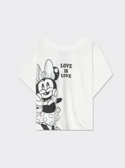 Piazza Italia T-Shirt E Top|T-Shirt E Top<T-shirt girocollo 100% cotone con stampa minnie sul davanti e sul dietro - sporco