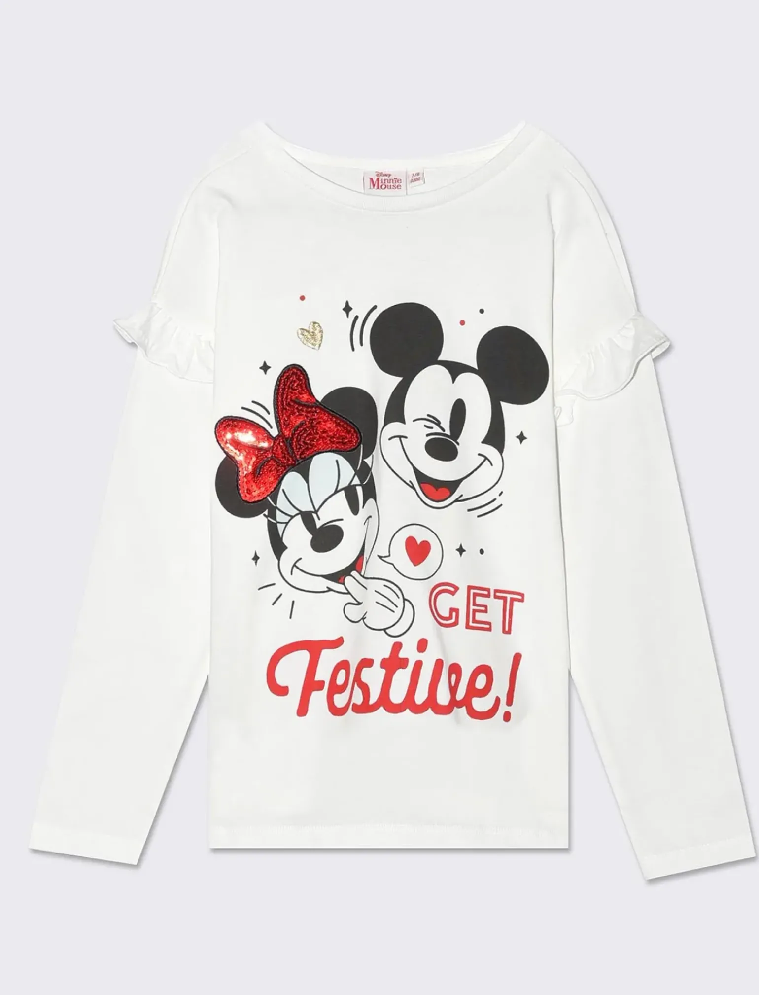 Piazza Italia Bambina|T-Shirt E Top<T-shirt girocollo con rouches Minnie da bambina - sporco