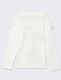 Piazza Italia Bambina|T-Shirt E Top<T-shirt girocollo con rouches Minnie da bambina - sporco