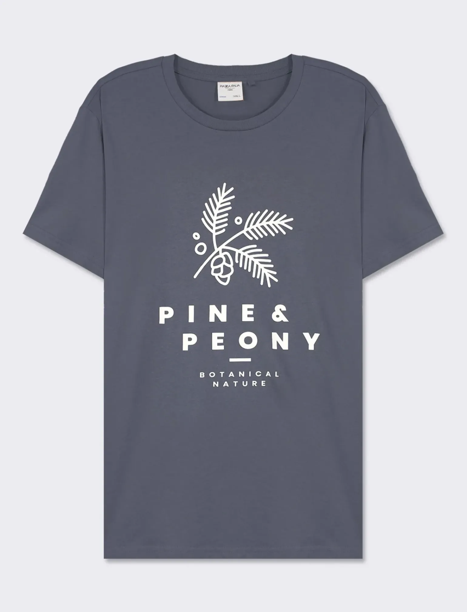 Uomo Piazza Italia Uomo|Polo E T-Shirt<T-shirt girocollo con stampa a contrasto sulle maniche regular fit - Avion