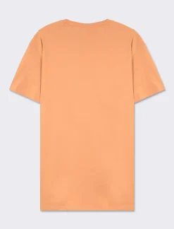 Uomo Piazza Italia Uomo|Polo E T-Shirt<T-shirt girocollo con stampa a contrasto sulle maniche regular fit - Rosa salmone