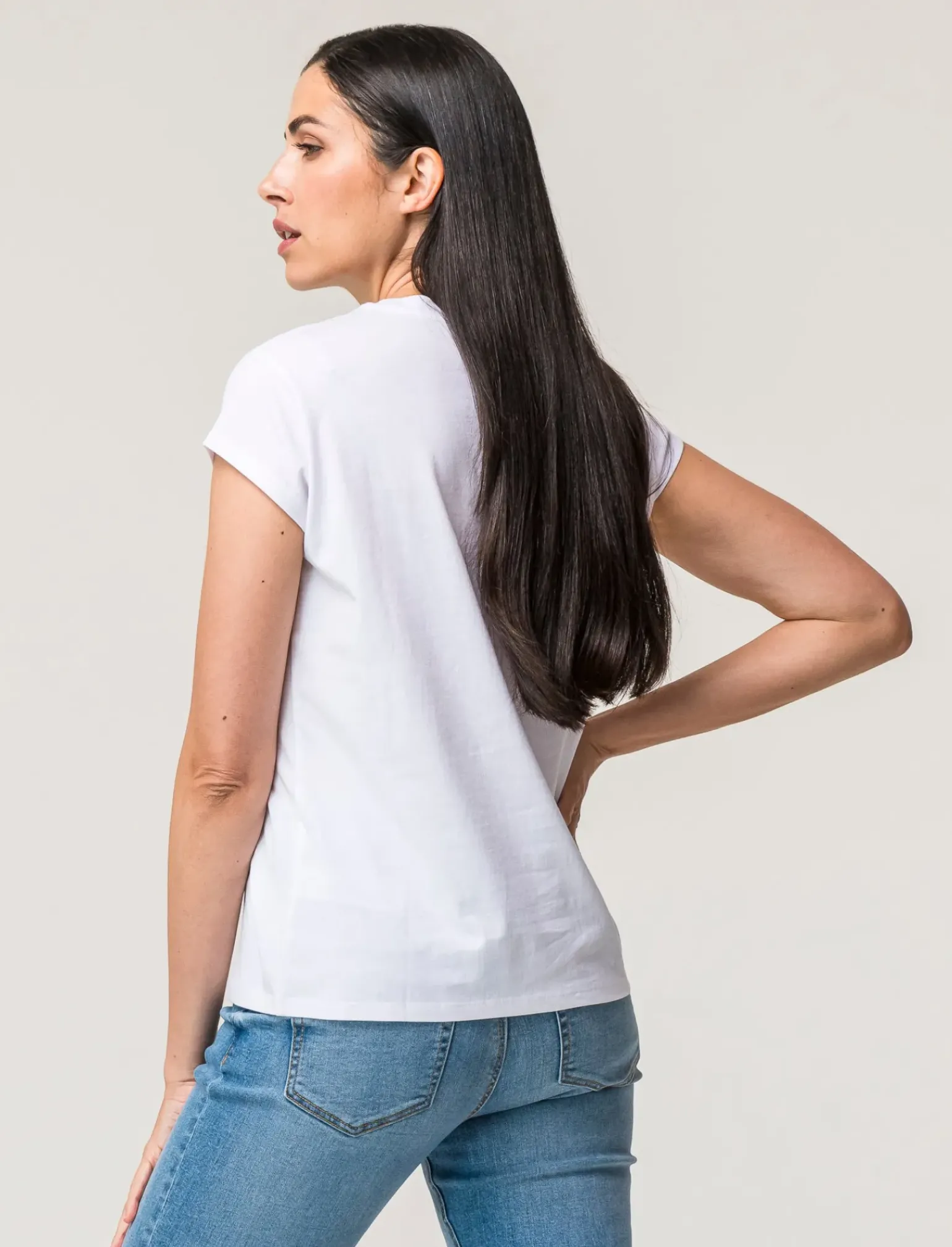 Donna Piazza Italia Donna|T-Shirt E Top<T-shirt girocollo in cotone con stampa e applicazione cordoncino, vestibilità regular - var 3