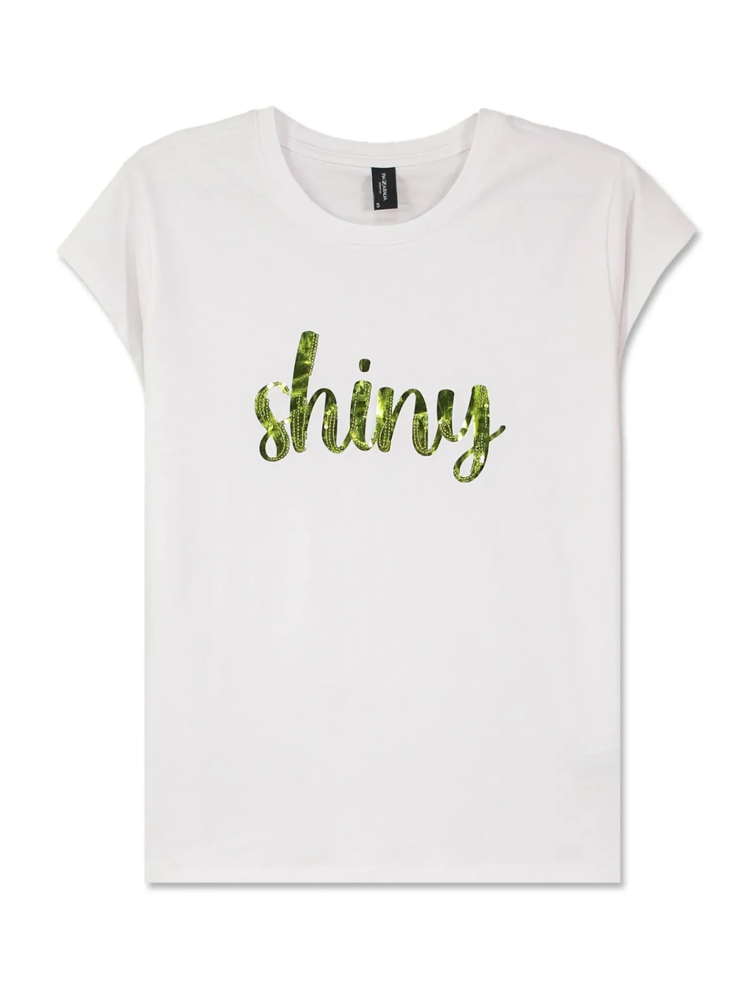 Donna Piazza Italia Donna|T-Shirt E Top<T-shirt girocollo in cotone con stampa e applicazione cordoncino, vestibilità regular - var 3