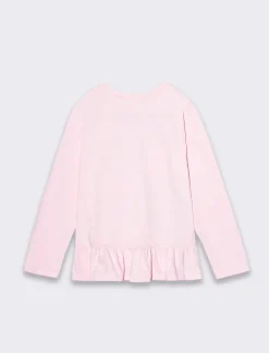 Piazza Italia T-Shirt E Top|T-Shirt E Top<T-shirt girocollo manica lunga 100% cotone con balza al fondo e stampa Minnie -