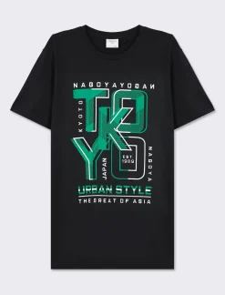 Uomo Piazza Italia Uomo|Polo E T-Shirt<T-shirt girocollo maniche corte regular fit college inspiration -